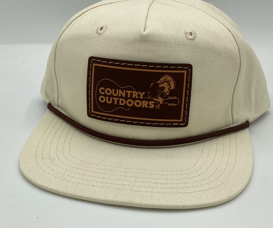 Country Outdoors  Cream Goat Rope Leather Patch